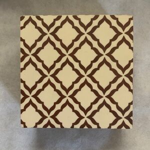 Cream and Brown 5” Decorative Box